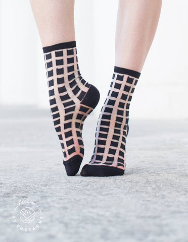 GINZA BLACK graphic socks: