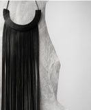 Leather Fringed Neckpiece