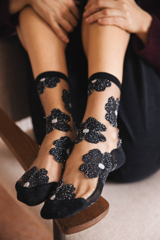 Silver Murano Socks