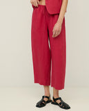 Raspberry Linen Trousers