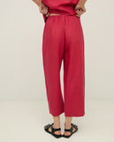 Raspberry Linen Trousers