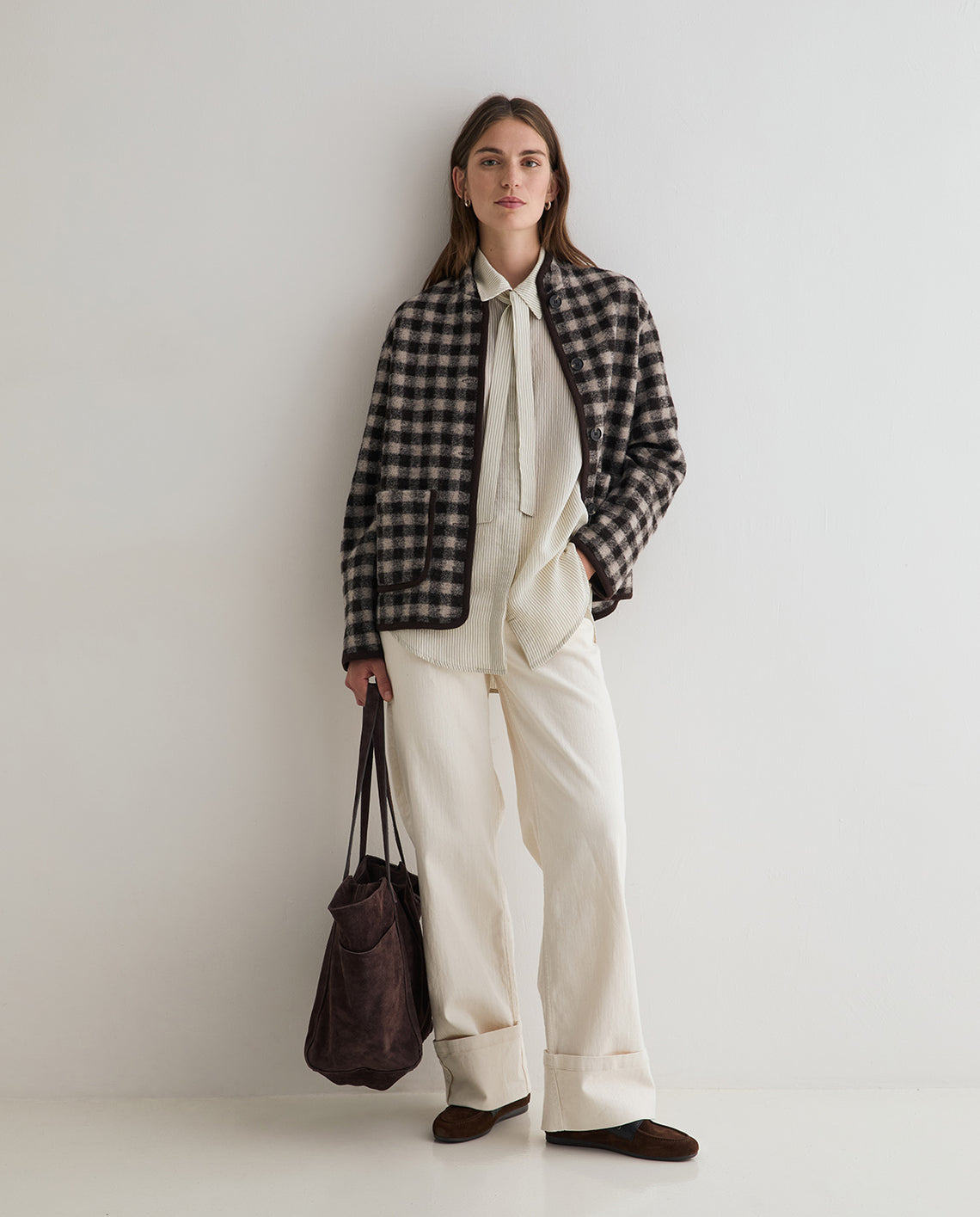 Gingham Wool Jacket