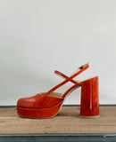 Louella Onix Orange Leather Shoes