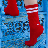 Red and White Sport Socks