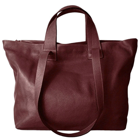 Burgundy Leather All-Day Bag