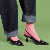 Deep Pink Glitter Socks