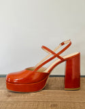 Louella Onix Orange Leather Shoes