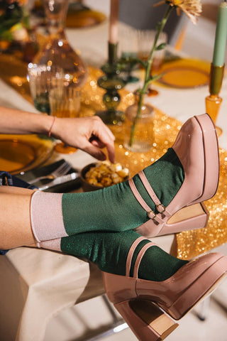 SAMBA VERTE  glitter socks