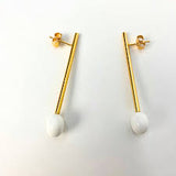 Gold Bar Drop Earrings