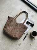 Woven Leather Tote