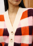 Checkered Knit Cardi