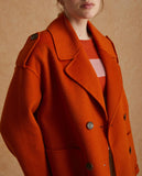 Orange Pea Coat