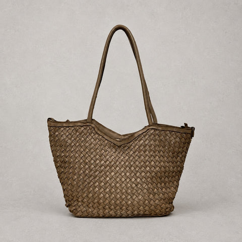 Woven Leather Tote