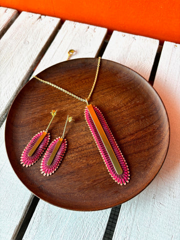 Abeli Burgundy Neckpiece