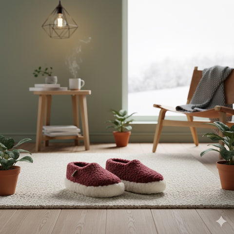 Merino wool slippers