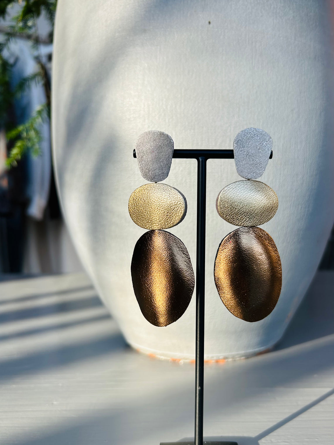 Leather Jewel Earrings