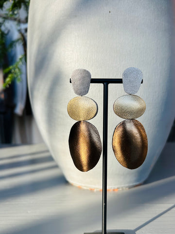 Leather Jewel Earrings