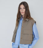 Gaberdine Gilet