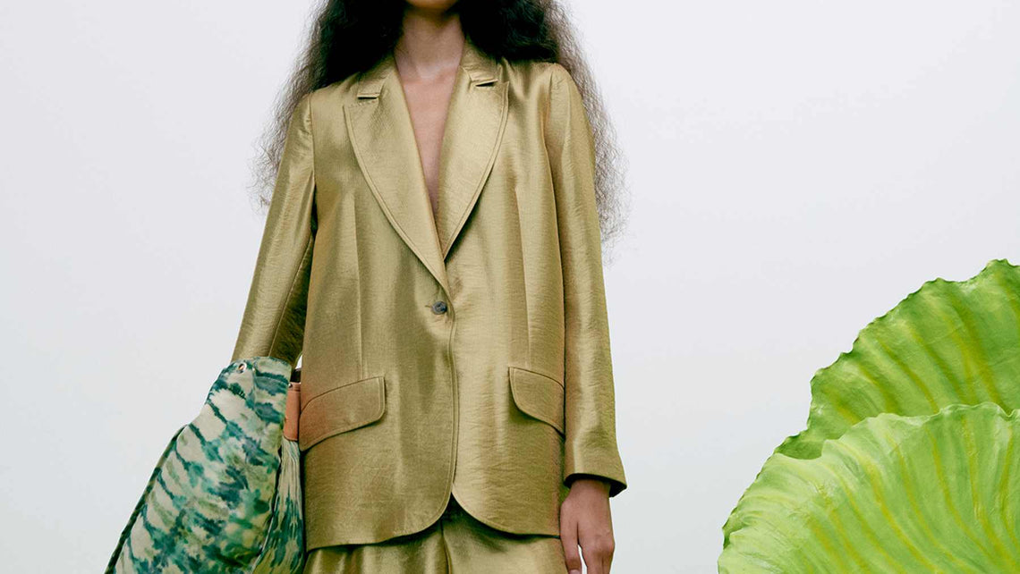 Alona Woven Gold Jacket