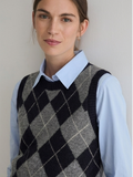 Argyle Grey Knit Vest