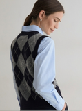 Argyle Grey Knit Vest