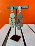Silver Moon Leather Earrings