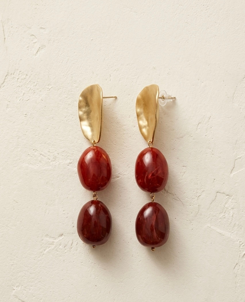 Gold and Burgundy Drop