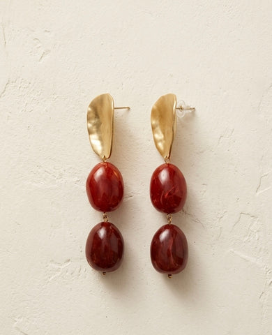 Gold and Burgundy Drop