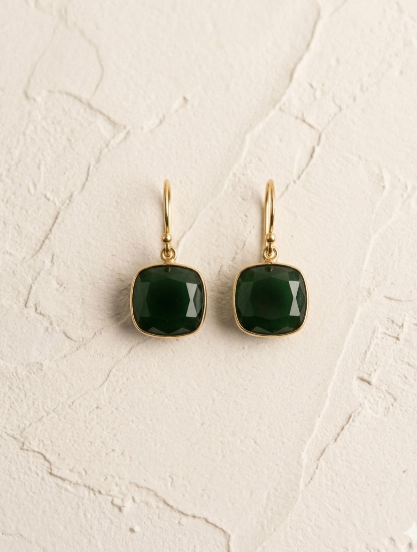 Green Crystal Earrings