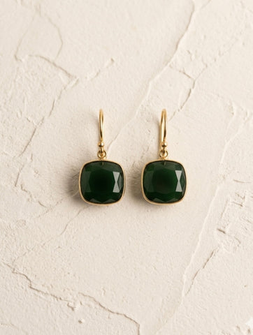 Green Crystal Earrings
