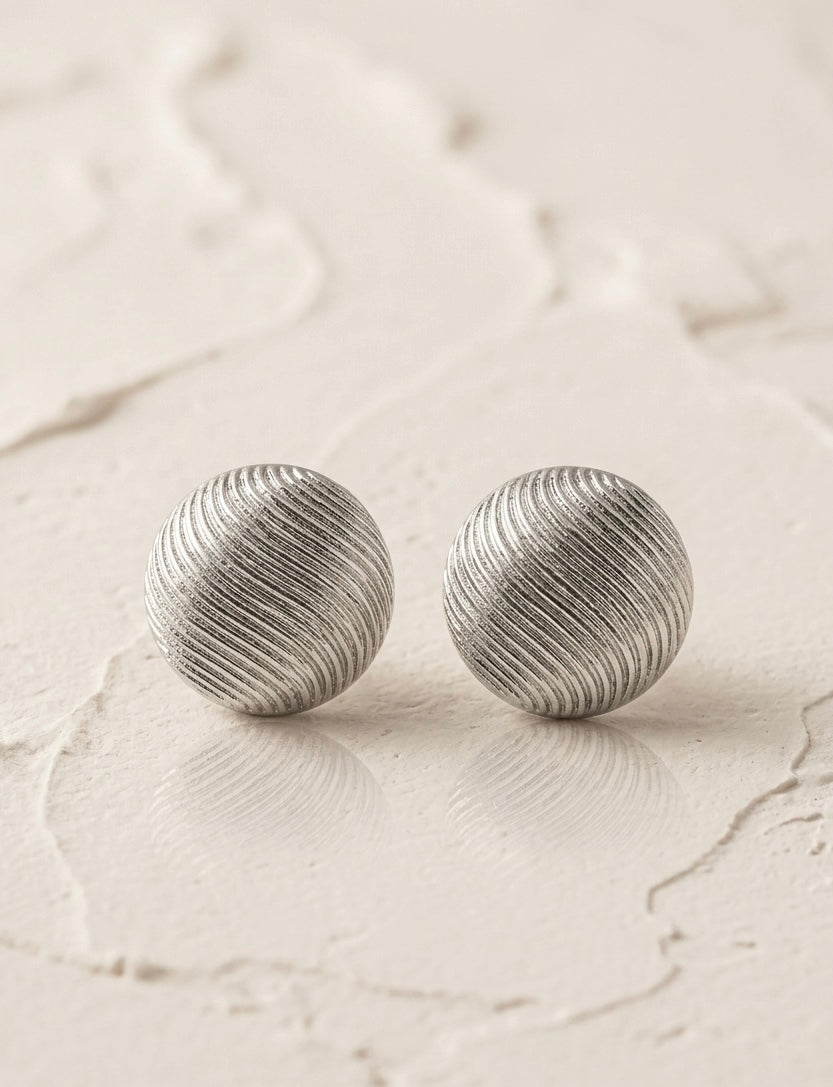 Silver Groove Earrings