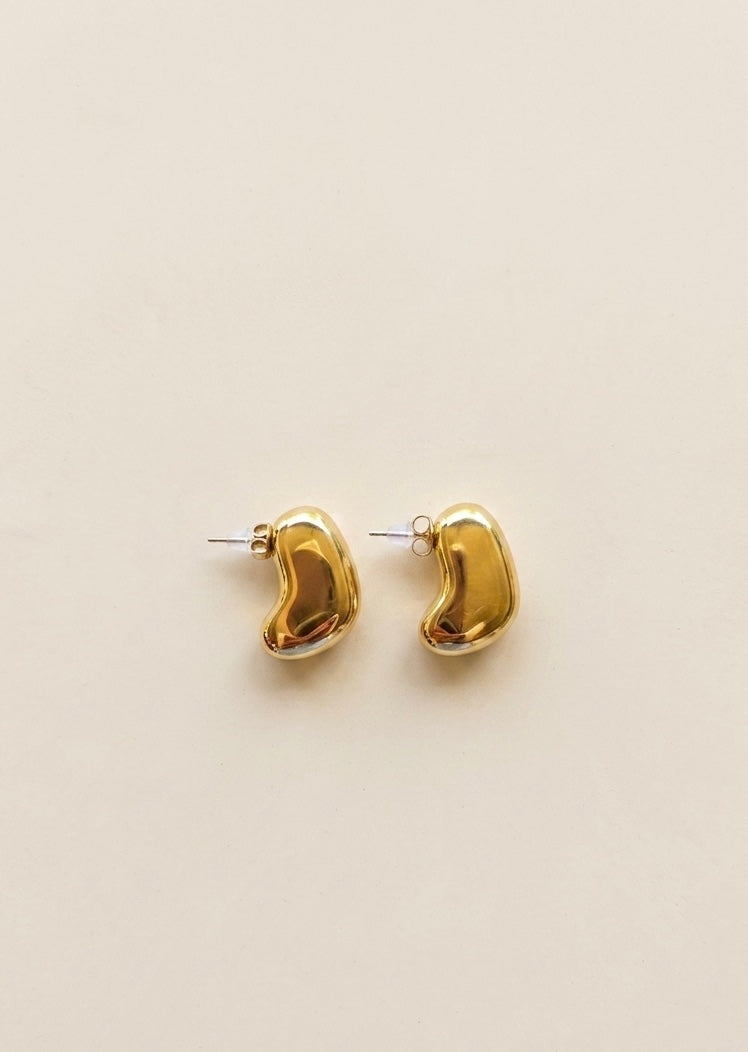 Abstract heart Gold Earrings