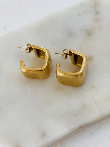 Square Earrings Gold