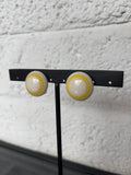 Round Yellow Stripe Earring