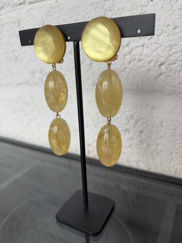 Pale Yellow Earrings