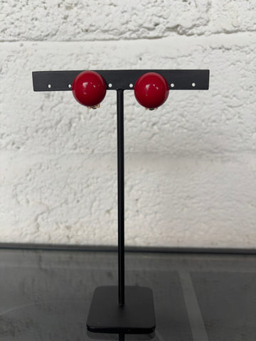 Ruby Round Earrings