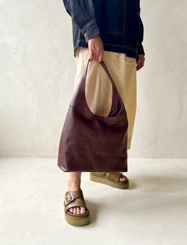 Oxblood Leather Shoulder Bag