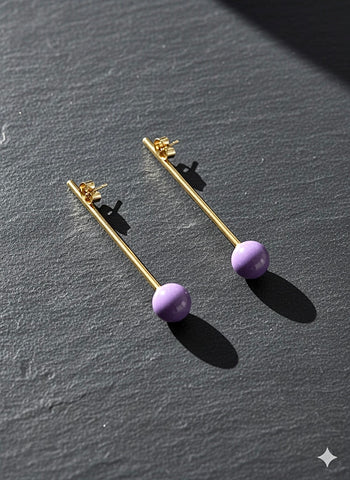 Gold Bar Drop Earrings