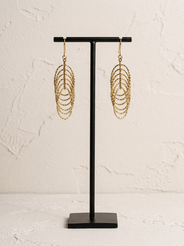Gold Tiered Earrings