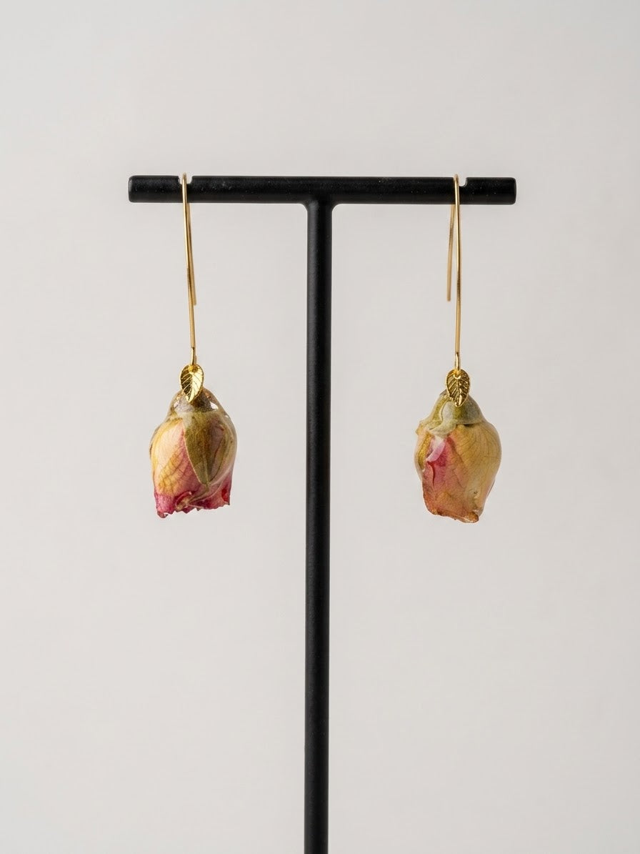Rosebud Drop Earrings