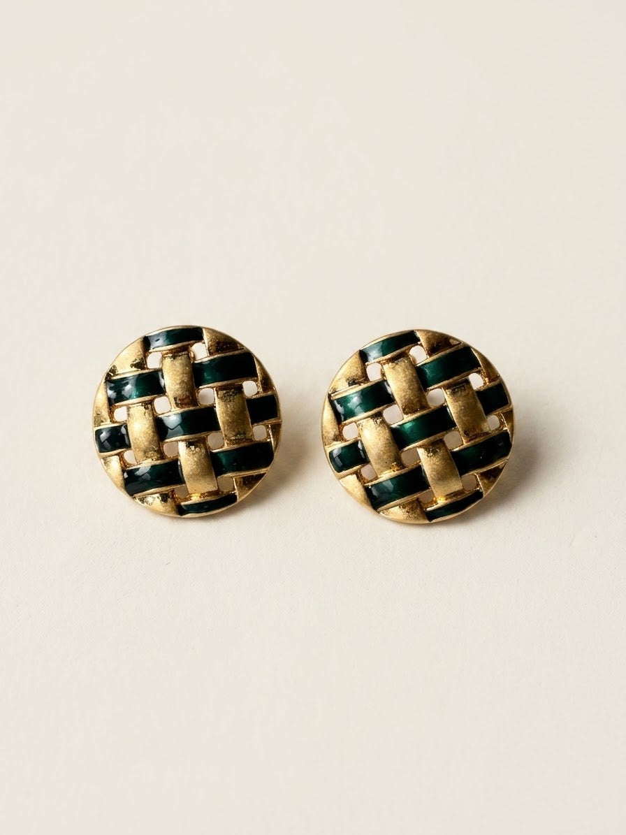 Emerald Lattice Earrings