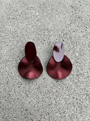 Waves Leather Earrings