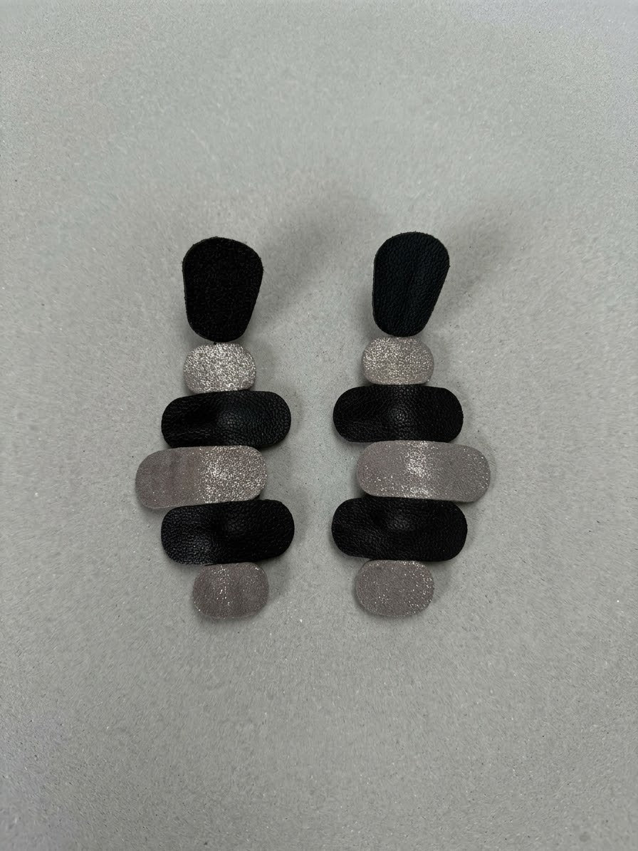 Pebbles Leather Earrings