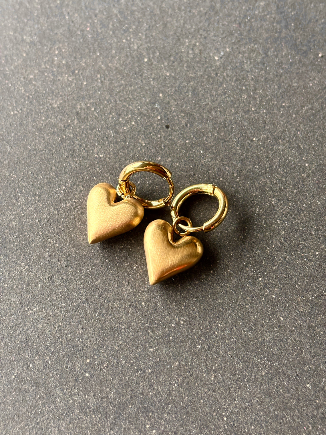Small Gold Heart Earrings