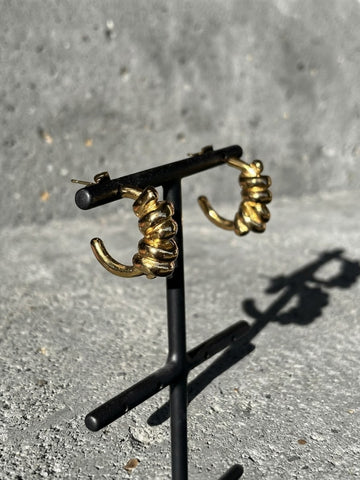 Gold Twist Earrings