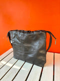 Lara Leather Drawstring Bag