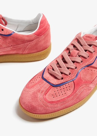 Rife Pink Leather Trainers