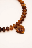 Amber Heart Necklace
