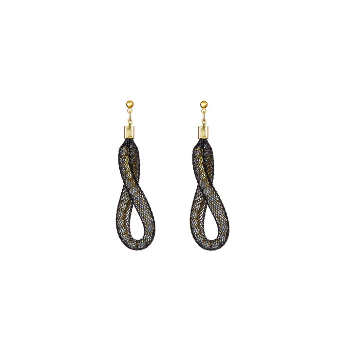 Small Gold Loop and Twist Earrings