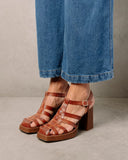 Mya Vegan Tan Leather Sandals